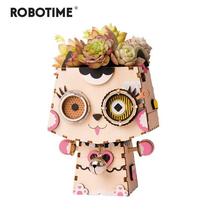 Robotime Cute Kitty Flower Pot 3D Wooden Puzzle Game Educational Models - $132.99