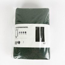 NEW Ikea ROSENMANDEL Room Black Out Curtains 1 pair Dark Green 53x84&quot; 40... - £105.59 GBP