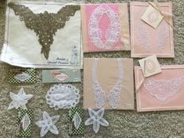 Vintage Embroidered Wedding Swiss Lace Fashion Collar Trimming  Appliqué Doilies - £19.59 GBP