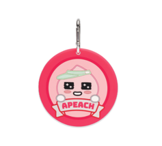 Kakao Friends Golf Round Name Tag Apeach Golf Accessory Luggage Tag Pink... - $26.91