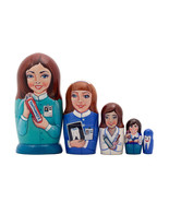 Female Dentist Nesting Doll - 5&quot; w/ 5 Pieces - £48.07 GBP