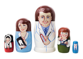 Male Dentist Nesting Doll - 5" w/ 5 Pieces - $60.00