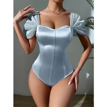 Princess Cinderella Satin Body Suit with Ruffle Puffy Sleeves Size XL - $30.00