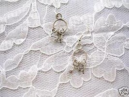 Key Ring With 3 Keys Keeper Of The Keys Dangling Silver Alloy Pair Of Earrings - $4.99