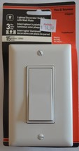 Pass Seymour TM873WSLCCC5WP lighted Decorator switch 15A 120VAC white W/ Wall pl - £6.38 GBP