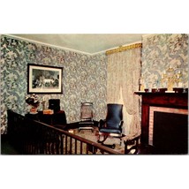 Vintage Chrome Illinois Postcard, Sitting Room Abraham Lincolns Home Springfield - £5.87 GBP