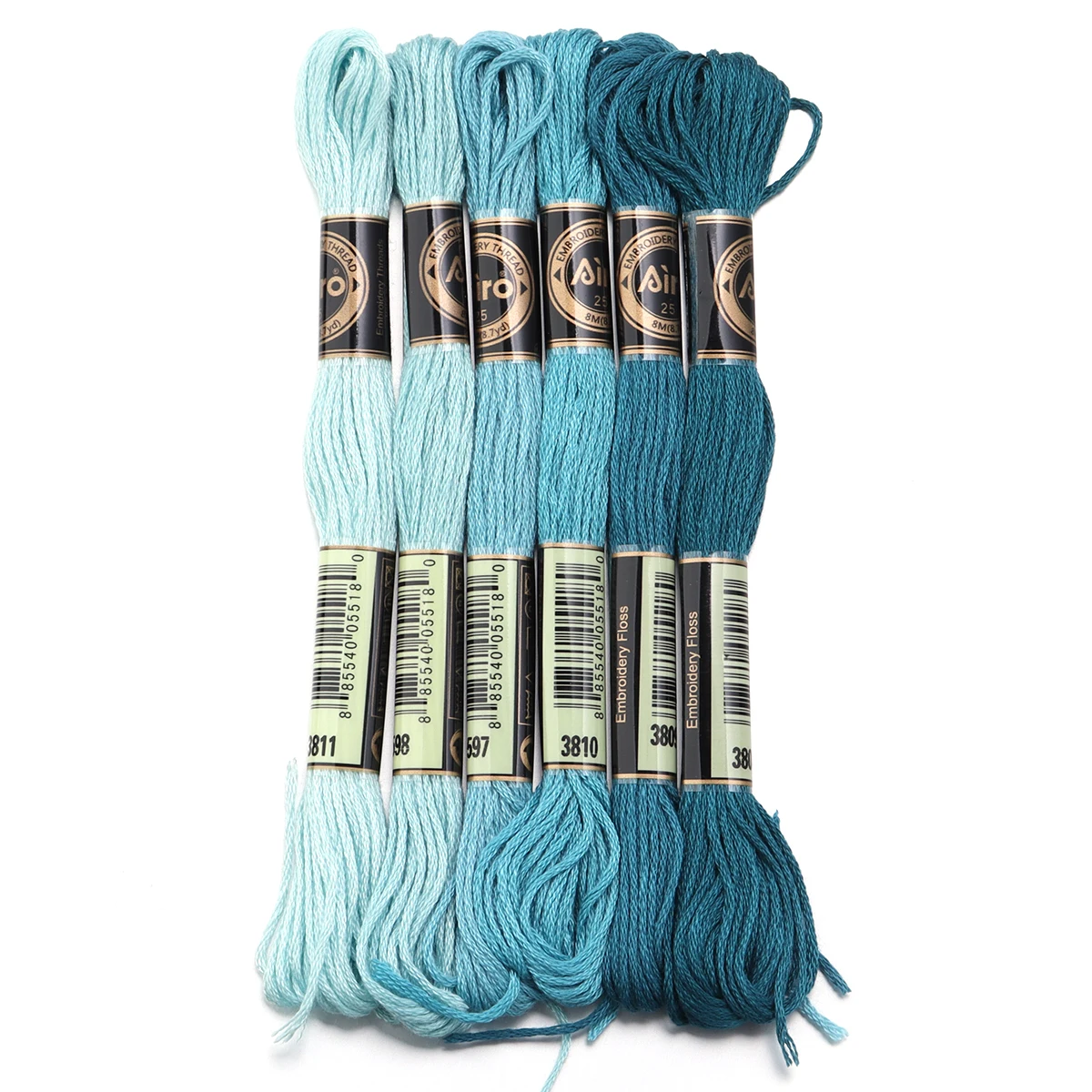6pcs/lotPolyester Cross Stitch Thread Embroidery Accessories For -blue s... - $4.62 CAD