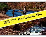 Doppio Vista Banner Greetings From Doniphan Missouri MO Unp Cromo Cartol... - $5.08