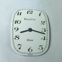 Bulova Dior Watch Dial  20 X26mm White And Black Womens 1970s - £15.16 GBP
