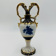 Royal Dux Vase Porcelain Bohemia Cobalt Blue Ornamental Home Decor - £87.68 GBP