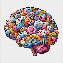 Pepita Needlepoint kit: Colorful Brain, 12&quot; x 12&quot; - £62.93 GBP+
