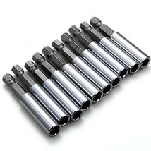 10 Pack Magnetic Extension Socket Drill Bit Holder 1/4&quot; Hex Power Tools - £17.57 GBP