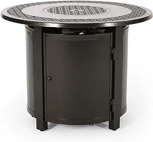 Christopher Knight Home Richard Outdoor Round Aluminum Fire Pit, Hammere... - $652.99