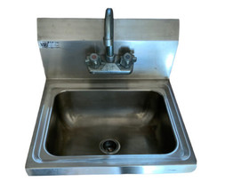 S.S.P. Inc Hand Sink with Splash Wall Mount Faucet - 17 x 15-3/8”NSF - $189.98
