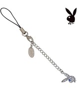 Playboy Cell Phone Charm Bunny Logo Swarovski Crystals Mobile Gift Box R... - $27.31 CAD