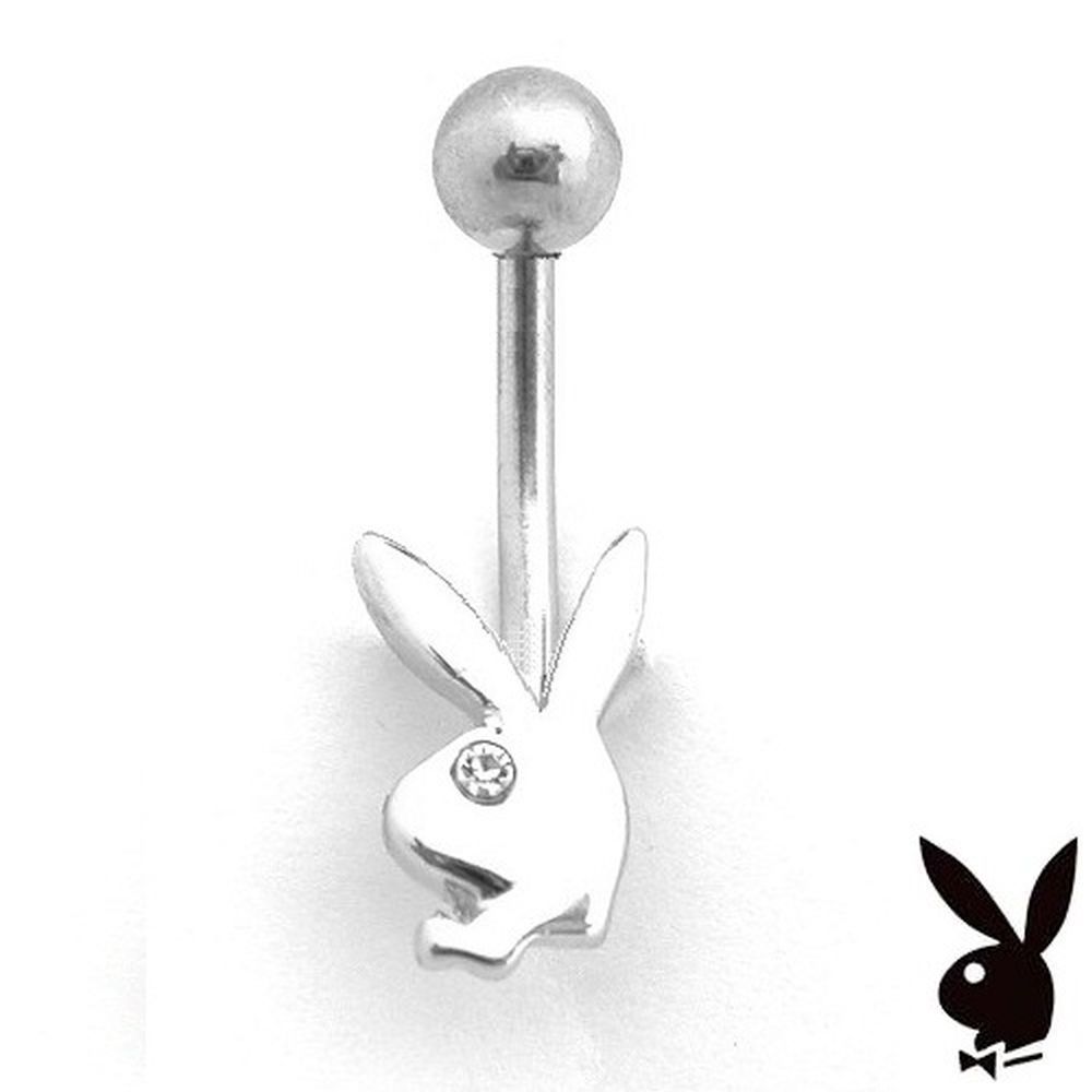 Playboy Belly Ring Bunny Logo Curved Barbell and 50 similar items