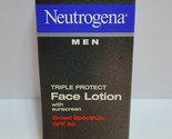 Neutrogena Men Triple Protect Face Lotion Broad Spectrum SPF 20 NIB 1.7 ... - £70.61 GBP