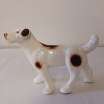 Vintage Ceramic Dog Figurine Wire Fox Terrier Made In Czechoslovakia - £20.09 GBP