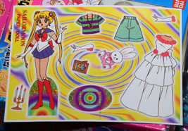 Sailor Moon paper doll sheet vintage white princess dress Usagi - $0.98