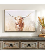Framed Long Horn Cattle Wall Art 28&quot;L - $1,755.74 MXN