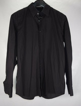 Boss Hugo Boss Mens Button Down LS Shirt Black Regular Fit 43 - $64.35