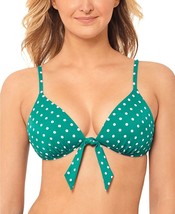Salt + Cove Juniors Emerald Green Polka Dot Bralette Bikini Top Size D/D... - $11.82