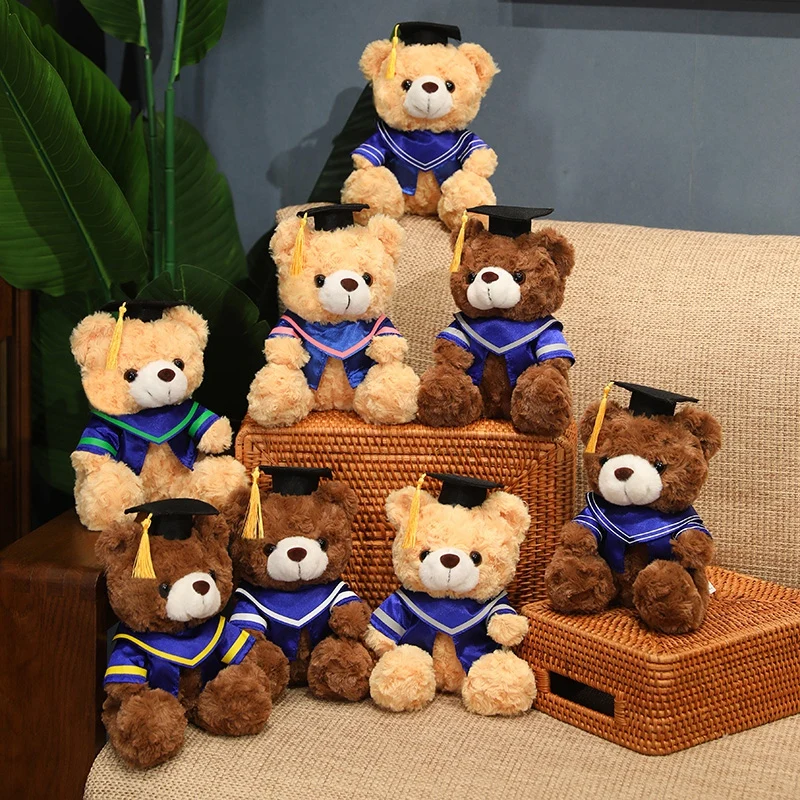 Kawaii Dr.Teddy Bear Animals Lovely Bears Cosplay Doctorial Hat Graduation Cerem - $44.61