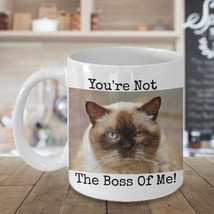 Angry Cat Mug Funny Grumpy Kitten 11oz White Ceramic Coffee Tea Cup Fun Gift - £17.30 GBP