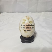 The Egg Lady - To Love and Be Loved rose painted egg - £11.35 GBP