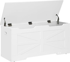 Storage Chest, Storage Trunk, Wooden Storage Bench - 39.4&quot;, White Sb03403X - £86.48 GBP