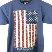 Mickey Ears USA Flag Vtg WDW T-Shirt Large Fit sz S/M Tag Mens Disney Or... - $35.64