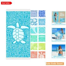Turkish Beach Towel Oversized Quick Dry Sandproof Soft Cotton in Skyblue... - $21.73