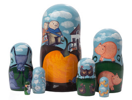 The Gigantic Turnip Nesting Doll - 6&quot; w/ 7 Pieces - £80.61 GBP