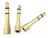 6.35Mm To 3.5Mm Audio Adapter, Gold Plated 1/4&quot; Male To 1/8&quot; Female Trs ... - $17.99
