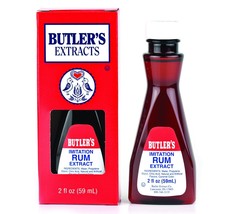 Butler&#39;s Imitation Rum Extract, 2 Oz. Bottle (Pack of 2) - £10.24 GBP