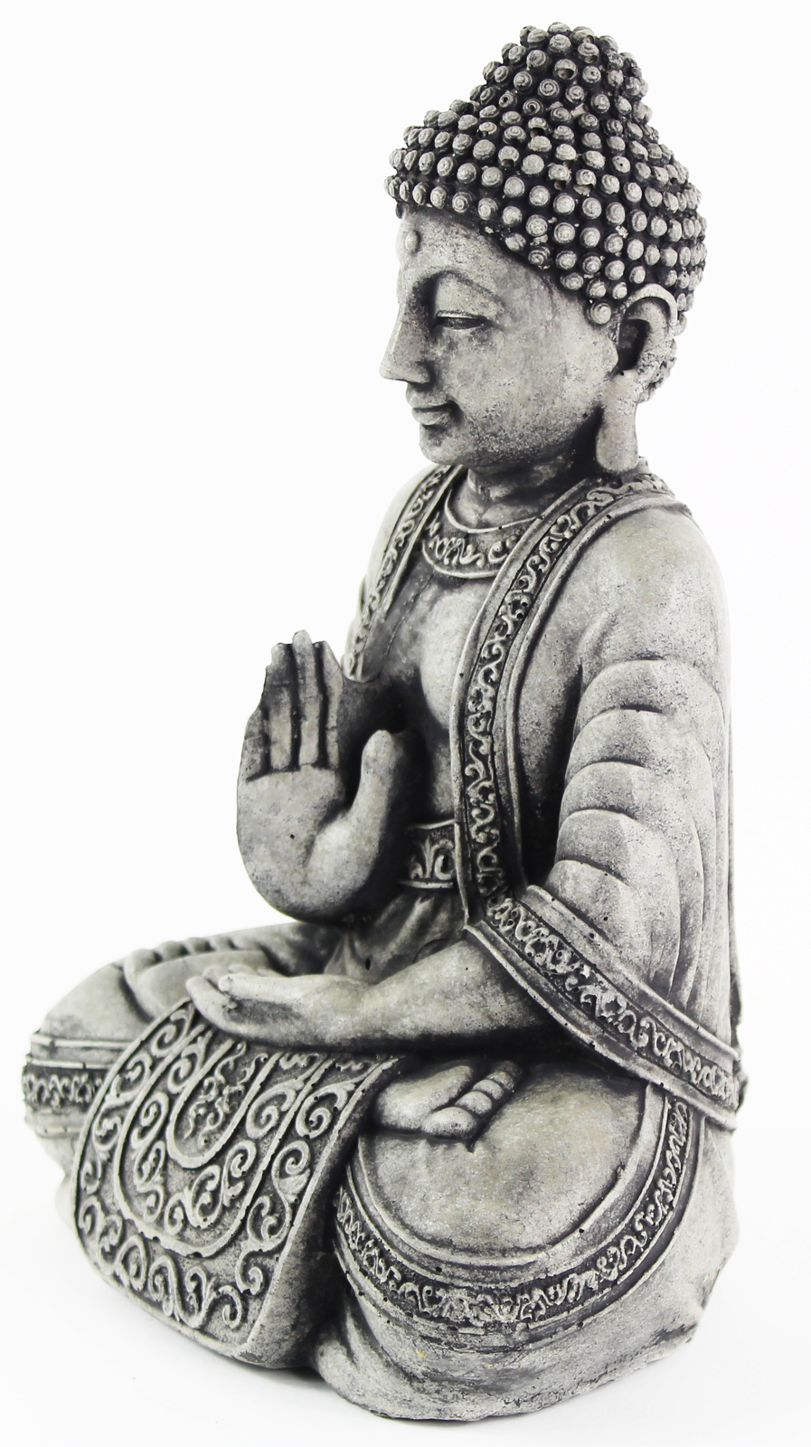 Meditating Sitting Cement Buddha Concrete Statue - $64.00