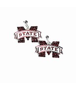 Mississippi State Bulldogs Silver Plated and Crystal Earrings - $20.44 CAD