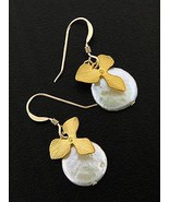 SOSIE DESIGNS GOLD FILLED HOOK EARRINGS WITH FRESHWATER PEARL - £13.25 GBP