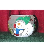 SNOWMAN FROSTED CANDLE HOLDER (Set of 2) - $19.07 CAD