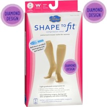 Dr. Comfort Shape to Fit Patterned Trouser Socks for Women, &quot;Nylon w/Spandex&quot;, &quot; - £18.70 GBP