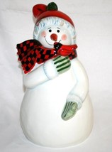 Pfaltzgraff Camp Jingles 14&quot; Snowman Cookie Jar #943 - £55.36 GBP