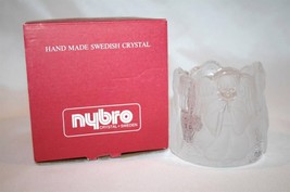 Nybro Crystal Sweden Hand Made Angel Votive Candle Holder Mib #947 - £39.31 GBP