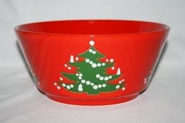 Waechtersbach Germany Red Christmas Tree 9&quot; Round Vegetable Bowl #1903 - $50.00