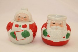 Vintage 1983 Avon Santa Claus Creamer &amp; Mrs Claus Sugar Bowl in Box-  #1703 - £15.71 GBP