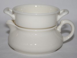 Rare Lenox Green Mark Pre-1930 Individual Stacking Creamer &amp; Sugar - £59.81 GBP