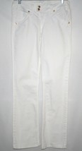 Twisted Heart White Gold Button Low Rise Boot Cut Jeans Size 26 - £58.57 GBP
