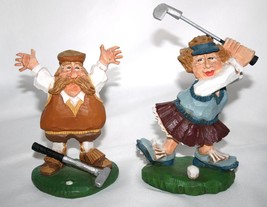 David Frykman &quot;The Golfer&quot;  Collectible Man &amp; Lady Figurines  -EUC-  #1495 - £28.40 GBP