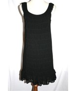 JUICY COUTURE Cascading Ruffle Silk Mini Dress Size 6 Black  #880 - $175.66 CAD