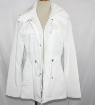 London Fog Tower Collection Lined Hooded Jacket Small White Nwt D240 - £43.16 GBP