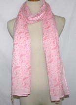 Calypso Christiane Celle Light Pink Bird Cover-Up Sarong Scarf Shawl Pareo Wrap - £19.98 GBP
